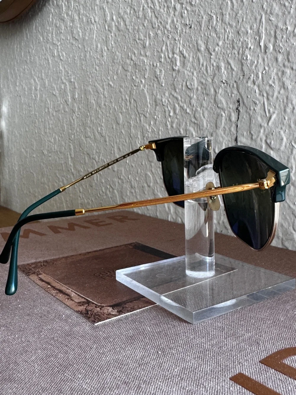 Ray-Ban Polarized Clubmaster Sunglasses in Dark Green